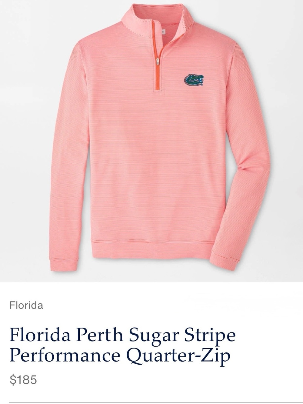 PETER MILLAR Florida Perth Mini-Stripe Performance Pullover